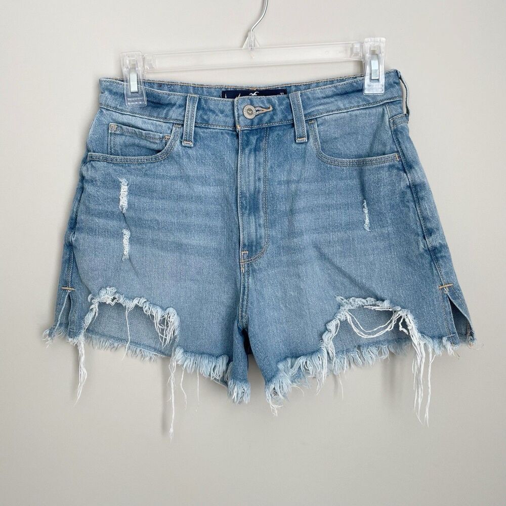 Hollister Size 27 Ultra High Rise Mom Shorts 3” Inseam Ripped Frayed